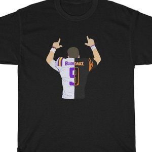 Joe Burrow Jeaux Burreaux Cincinnati Bengals Black Unisex T Shirt